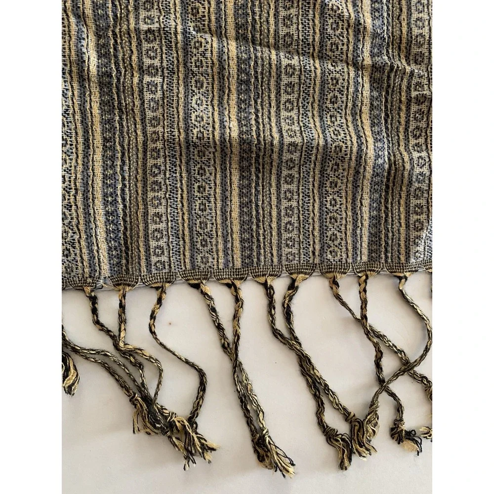 Paisley Pashmina Scarf Women Multicolor Woven Fringe Shawl Colorful Cozy 68